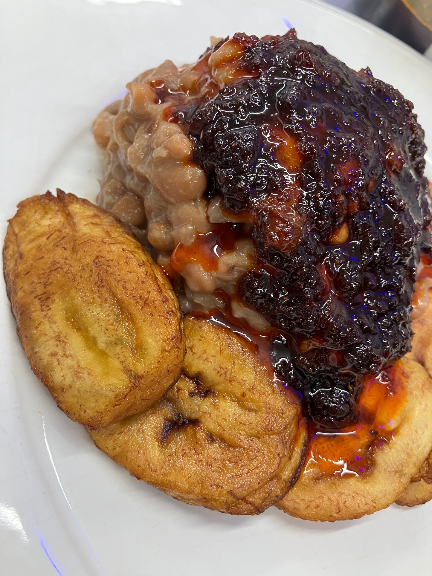 Beans and stew (Ewa Agoyin)