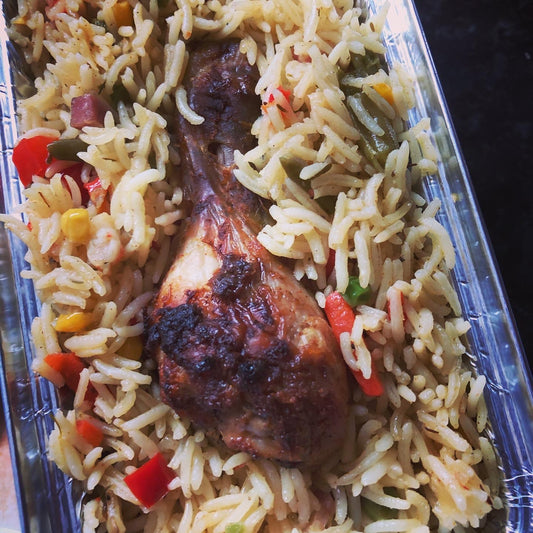 Fried rice with grilled chicken 