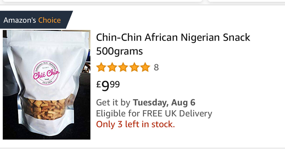 Amazon Choice for “Chin-chin”