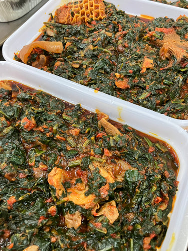 Efo-riro (Vegetable Soup) - 2Litre Bowl (with Assorted meat)