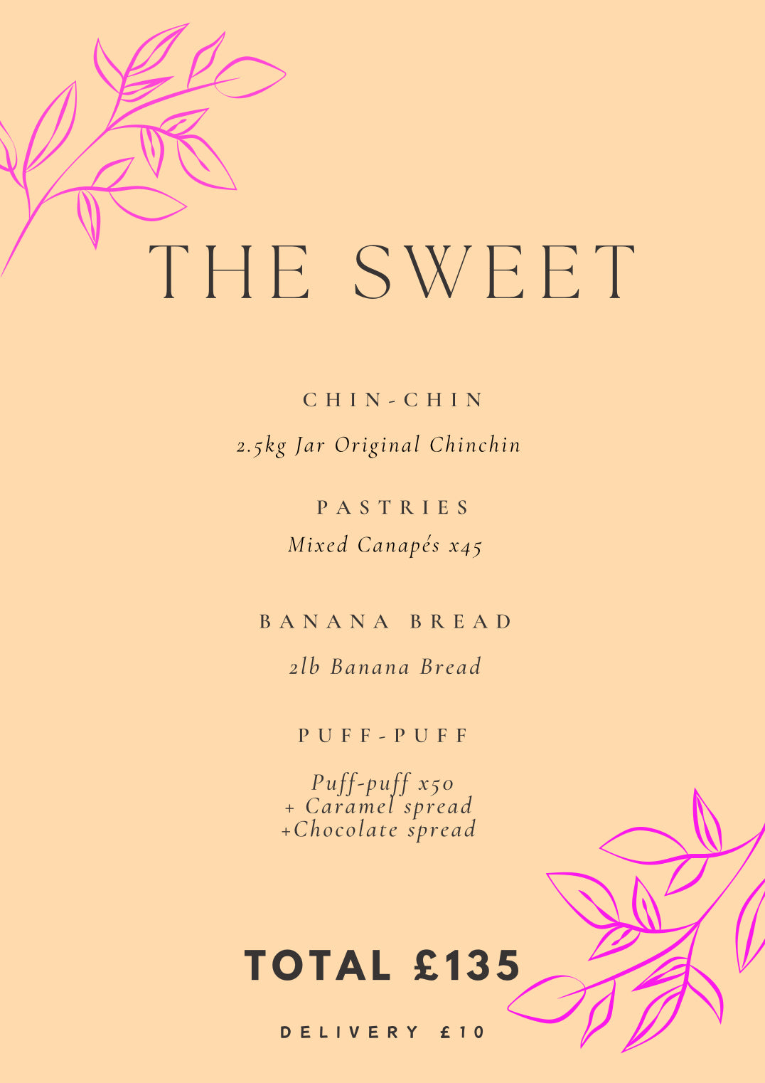 The Sweet Menu