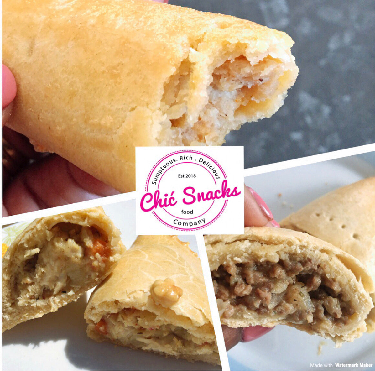 Homemade Nigerian Pastries - Tray (meatpies, etc)